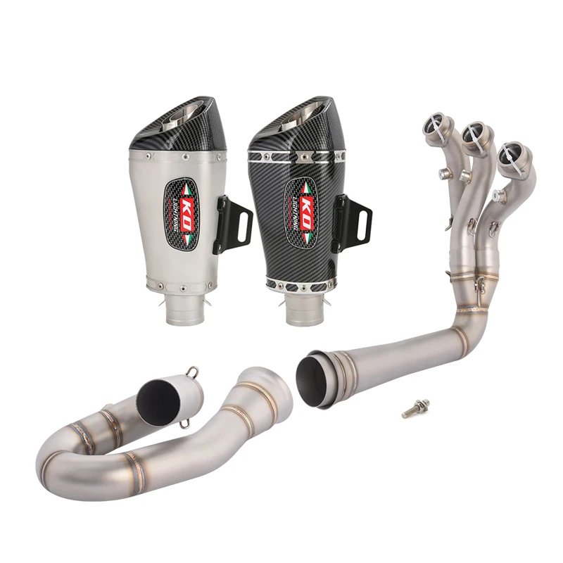 

For Zontes 703RR 2024-2026 703R 2025-2026 Complete Exhaust System Slip On 51mm Muffler Tip Header Link Pipe Removable DB Killer