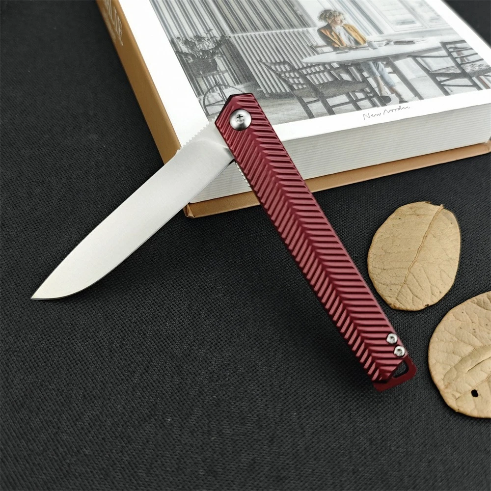 CEO Outdoor K820 Folding Knife, 7cr13mov Steel Blade Aluminum Handle, with Pocket Clip. Lightweight Portable Tactical Multi Tool