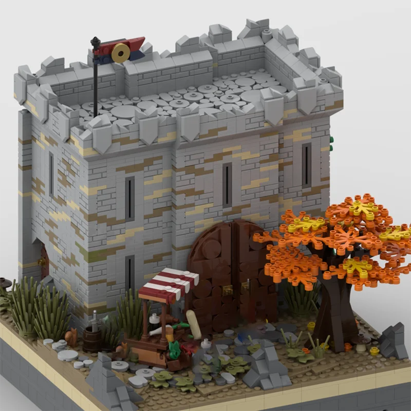 Château médiéval modèle Moc briques de Construction porte modulaire maison modèle technologie blocs noël bricolage jouet Construction ensemble cadeaux