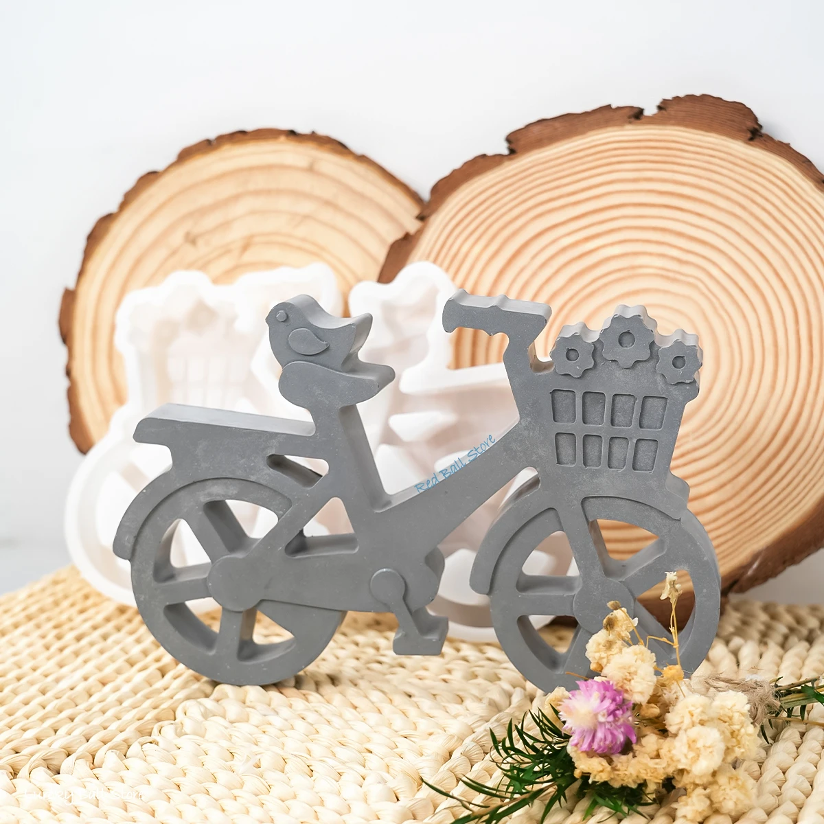 Bicycle Concrete Silicone Mold Cute Bike Ornament Gypsum Molds DIY Candle Making Supplies Resin Crafts Mould Home Desktop Decor