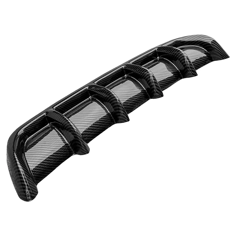 For Infiniti G35 G37 G37S Car Rear Bumper Lip Diffuser Shark Fins Spoiler Body Kit Protector Carbon Fiber Look Auto Accessories