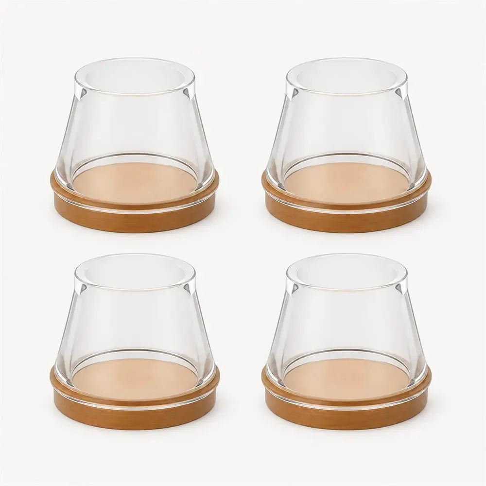 Silicone Chair Leg Caps Floor Protectors Furniture Feet Covers Felt Pads Anti Scratch Noise Reduction Clear Protective Sleeves