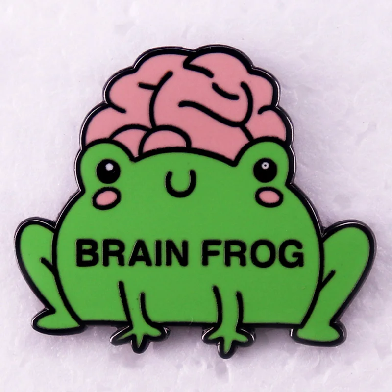 Memory Loss Brain Frog Hard Enamel Pin Chronic Illness Brooch Jewelry Accessorize Spoon Theory Spoonie Gift