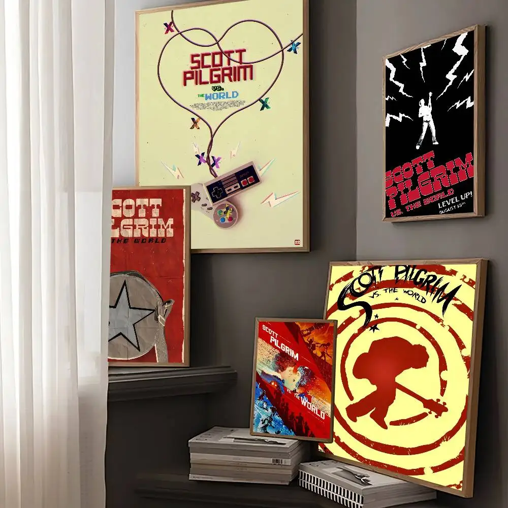 Scott Pilgrim Vs. The World Anime Vintage Posters Sticky Vintage Room Home Bar Cafe Decor Kawaii Room Decor