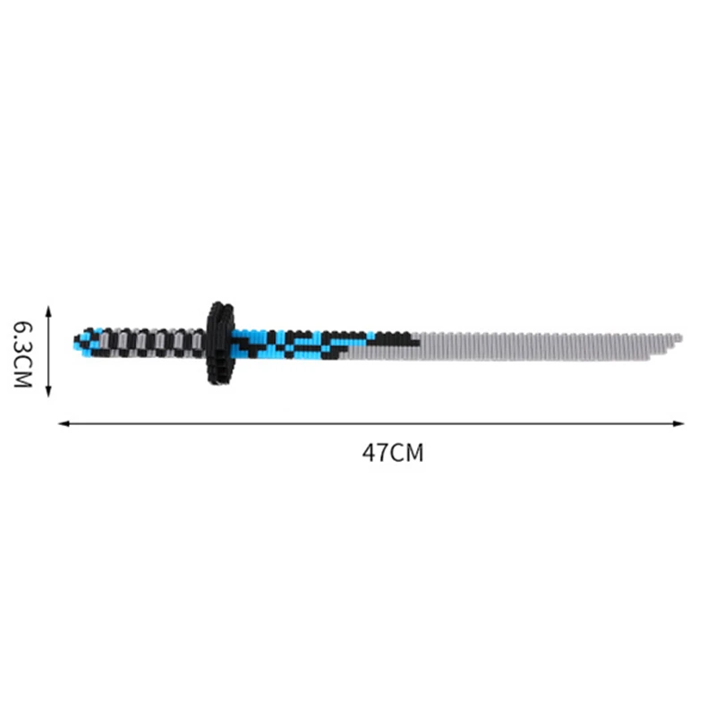 1개 랜덤 창의적인 검 시리즈 탠덤 빌딩 블록 일본 애니메이션 칼 MOC 브릭 DIY 세트 장난감 남자아이 크리스마스 선물