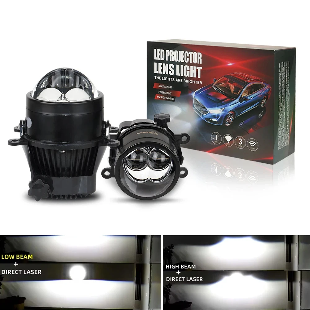 

2PCS k201 Hyperboloid Bi LED Projector Lens 72W 6000K Matrix Auxliary LED Lights Auto Projector 3inch Headlight Lenses Lamps Ca