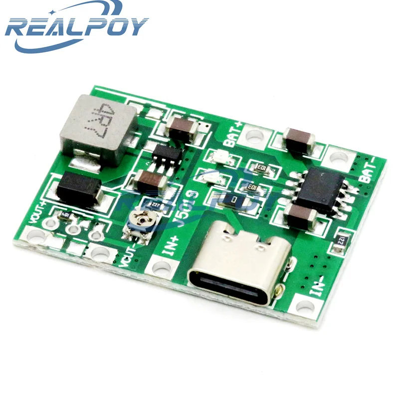 Lithium Li-ion 18650 3.7V 4.2V Battery Charger Board DC-DC Step Up Boost Module TP4056 DIY Kit Parts