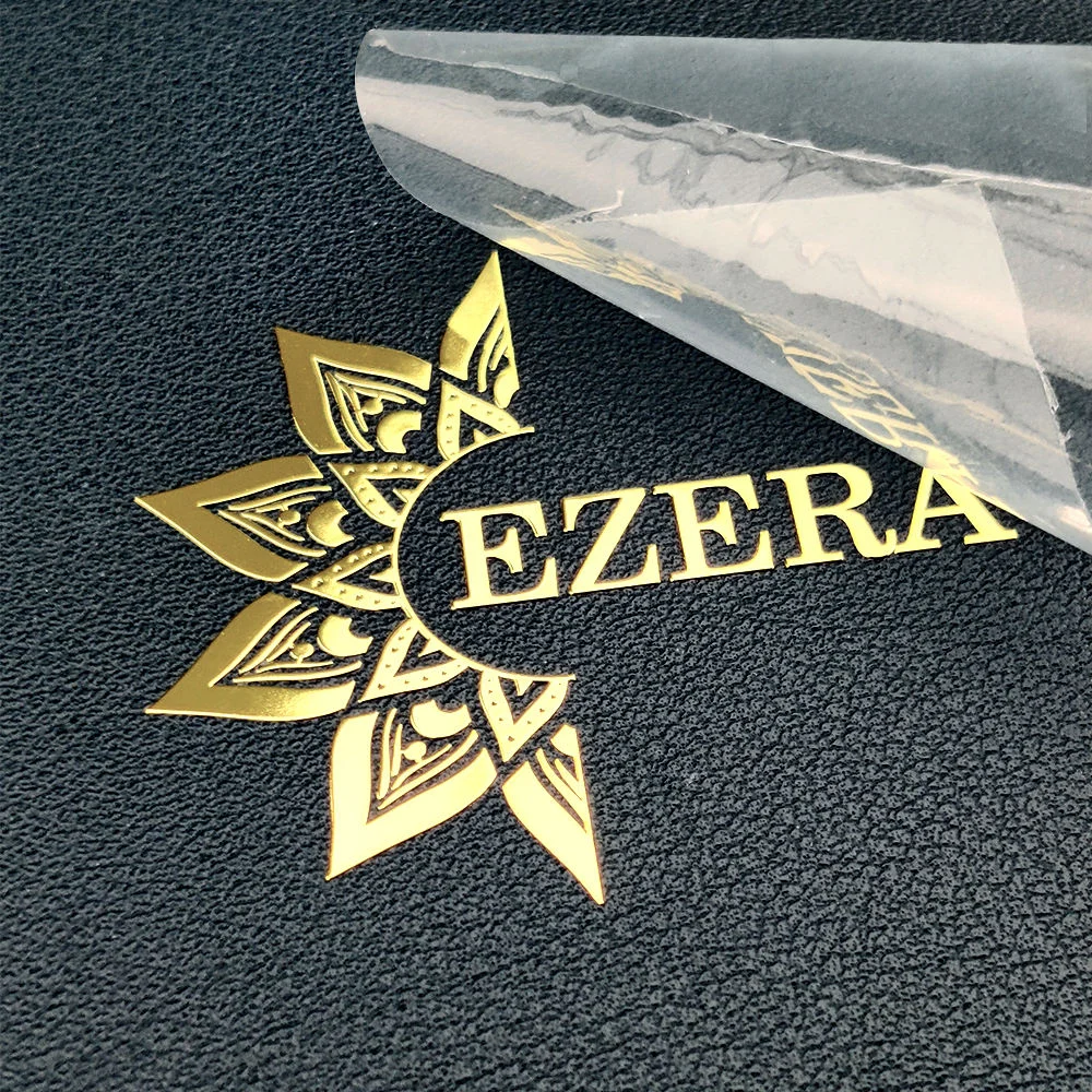 Adesivo metálico 3D personalizado com logotipo dourado e prateado para caixa de presente, vela de casamento, vidro, carro, brilhante, em relevo, autoadesivo.