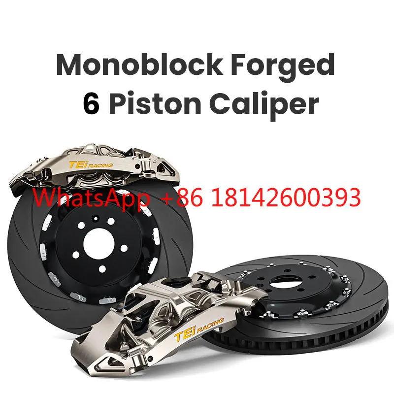 6 Pot Mono Forged Front Big Brake Kit Racing Brake Calipers Performance Brake System