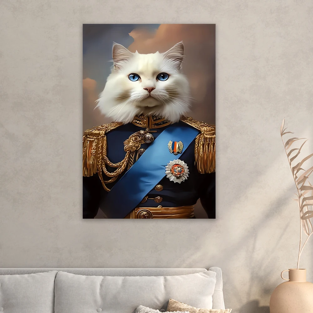 Custom Renaissance Pet Portrait Poster Royal Dog Canvas Painting Pet Portrait Prints Royal Dog Portrait Wall Art Decor