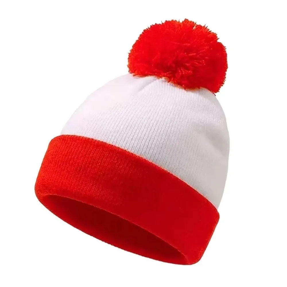 All-match Merry Christmas Hat Christmas Knitted Hat Warm Green Red Santa Beanie Hat Woolen Hat Korean Style Striped Hat Outdoor