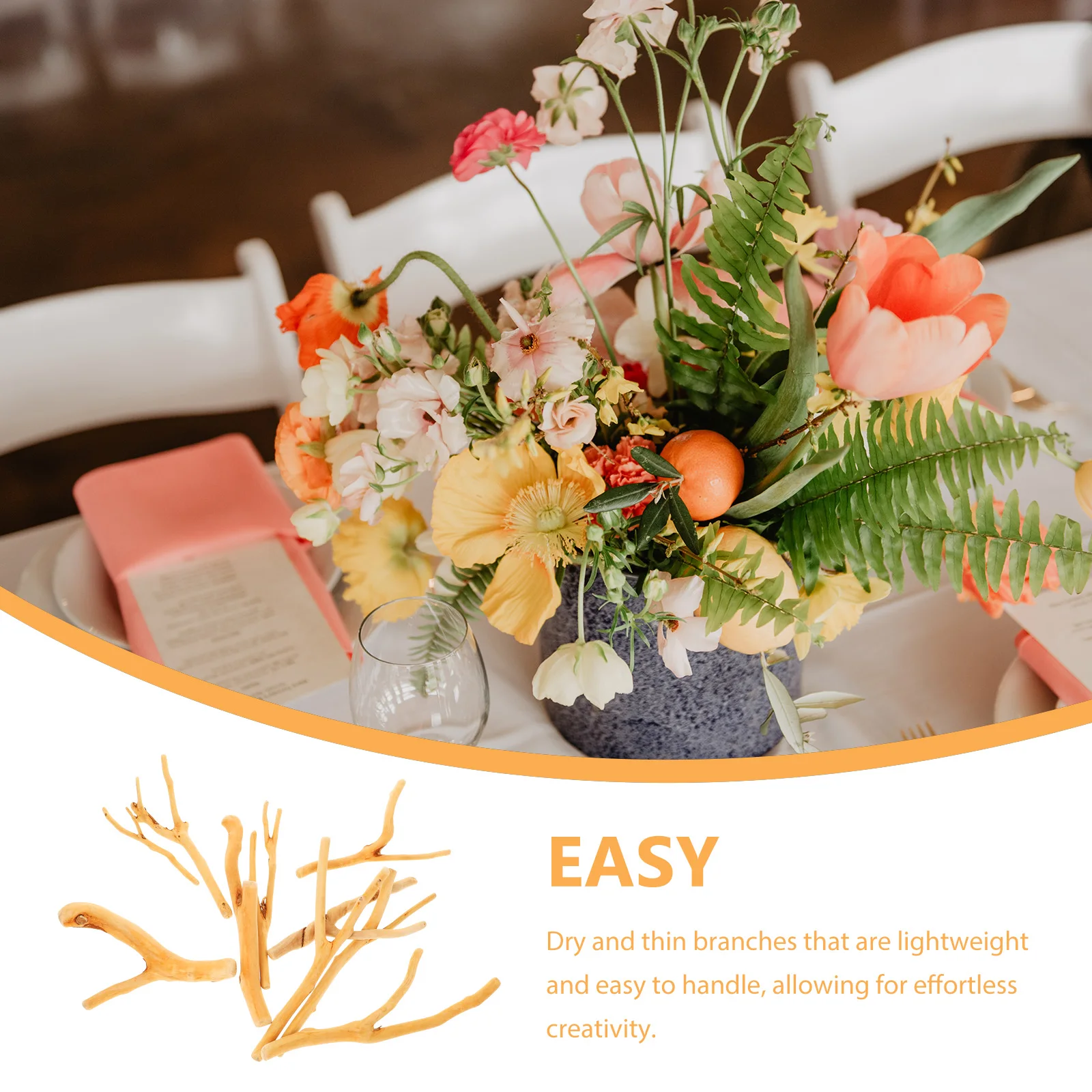

Natural Driftwood Decor Craft Wood Log Sticks for DIY Floral Arrangements Wedding Decoration Dried Lightweight Branches Vase