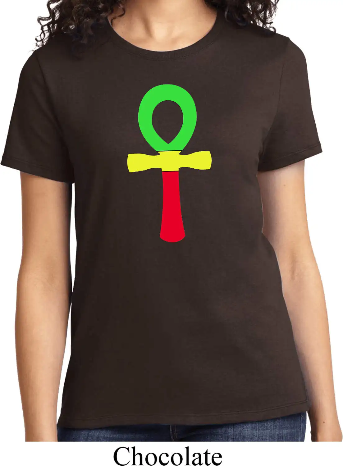 Ladies Rasta Ankh T Shirt Lpc61