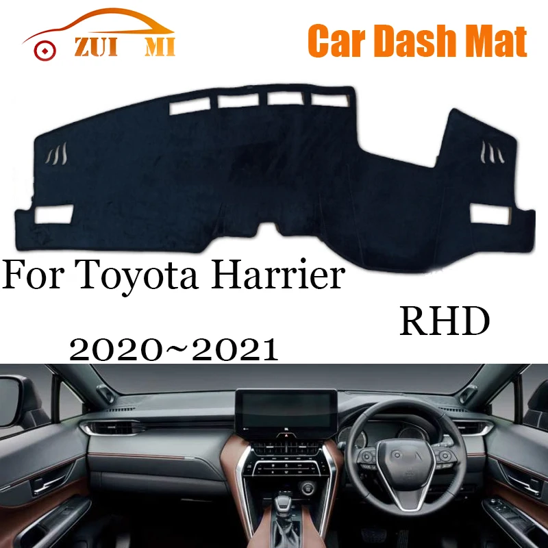 ZUIMI Dashboard Cover Dash Mat Dashmat For Toyota Harrier 2020~2021 LHD RHD Dash Board Cover Pad Sun Shade