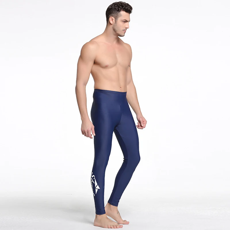 SBART Men\'s Swimming Tights Swimwear Diving Surfing Pants Yoga Fitness Snorkeling Swimsuit UPF50+ Leggings Rash Guard M-4XL