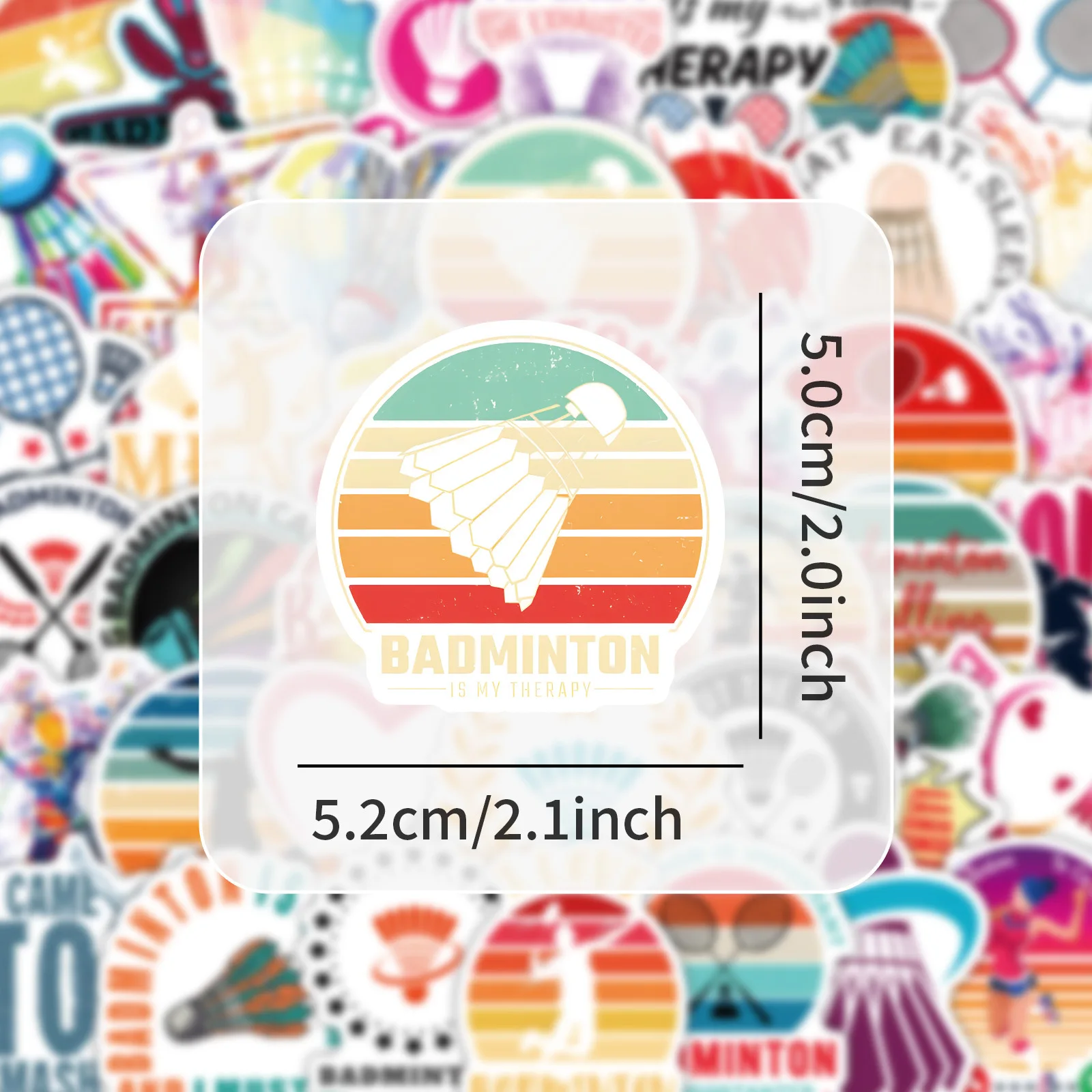 10/62PCS Sport Competitivo Sport Adesivi da Badminton Cartoon Divertimento Fresco Decorazione da Badminton Doodle Decal Adesivi Giocattolo Per Bambini Regalo