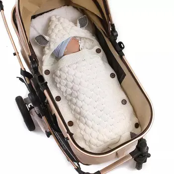 Knitted Baby Winter Swaddle 1