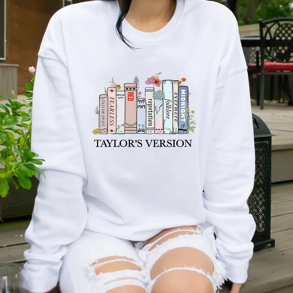 Retro Taylor\'s Version Sweatshirt Eras Tour 2023 Hoodie Music Album Midnights Folklore Jumper Taylor Fans Crewneck Sweatshirts