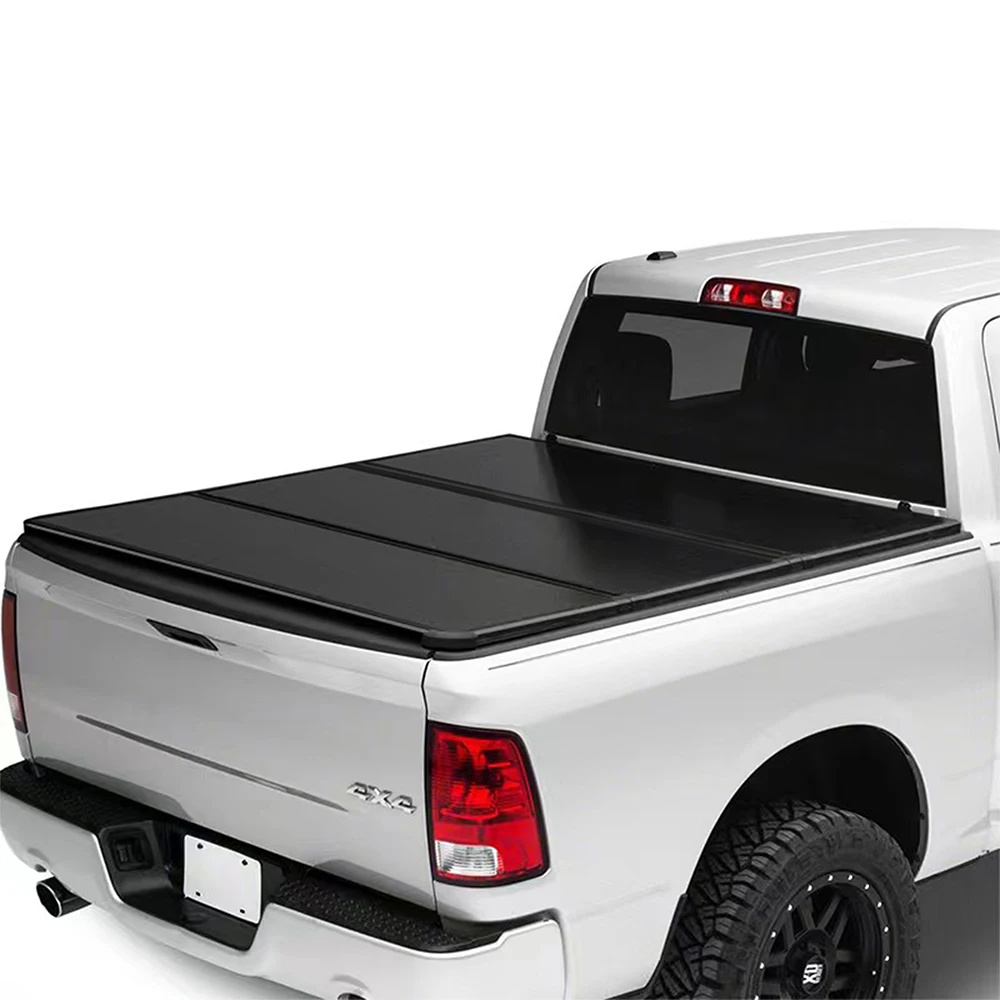 High Quality Aluminum Hard Tri Folding Tonneau Cover For Hilux Vigo Revo Rocco Tundra Tacoma LC79