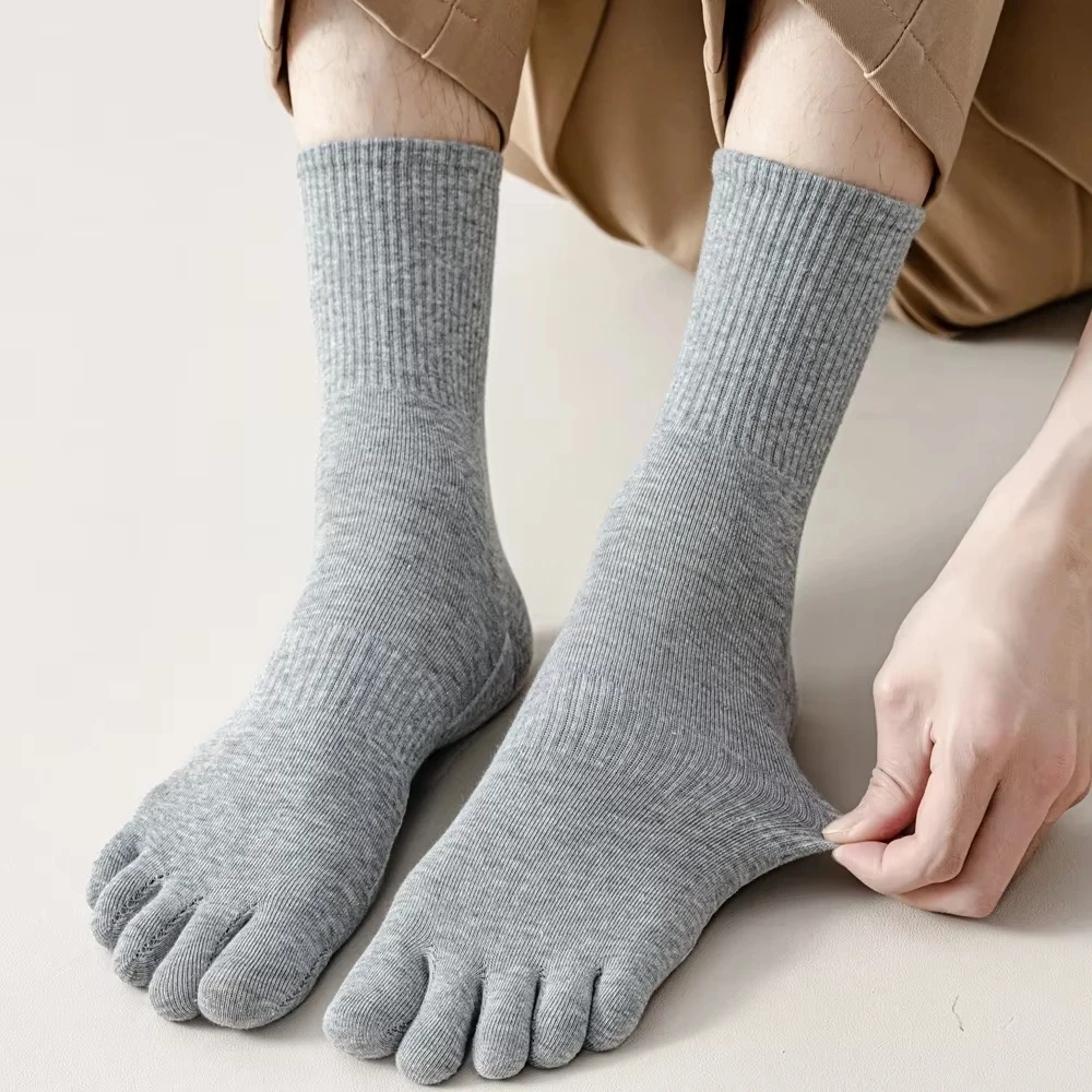 1/3 paar vijfvingersokken heren antislip sport atletische crew sokken heren hoge kwaliteit katoenen teensokken basketbal middenbuis
