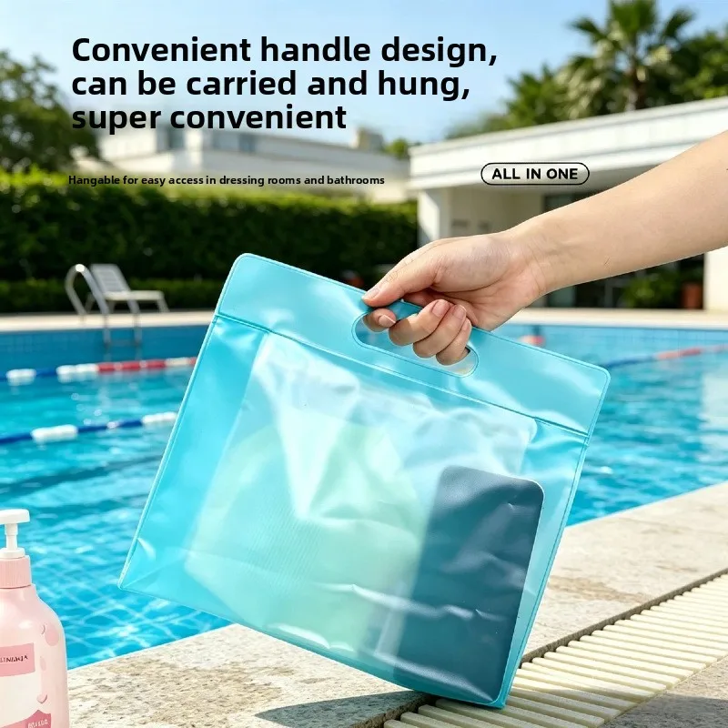 Swimwear Storage Bag, Beach or Pool Travel Toiletry Bag, Wet and Dry Storage Bag, Underwear and Swimwear Storage Bag, Handheld Cosmetic and Gym Bag, Sports Shirt and Socks Toiletry Bag, Beach Bag, Zippered Cosmetic Bag, Can Store Swimwear