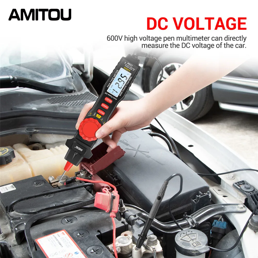 AMITOU A3004 4000 отсчетов мультиметр измеритель ручки бесконтактный AC/DC напряжение сопротивление емкость диод тестер непрерывности инструмент