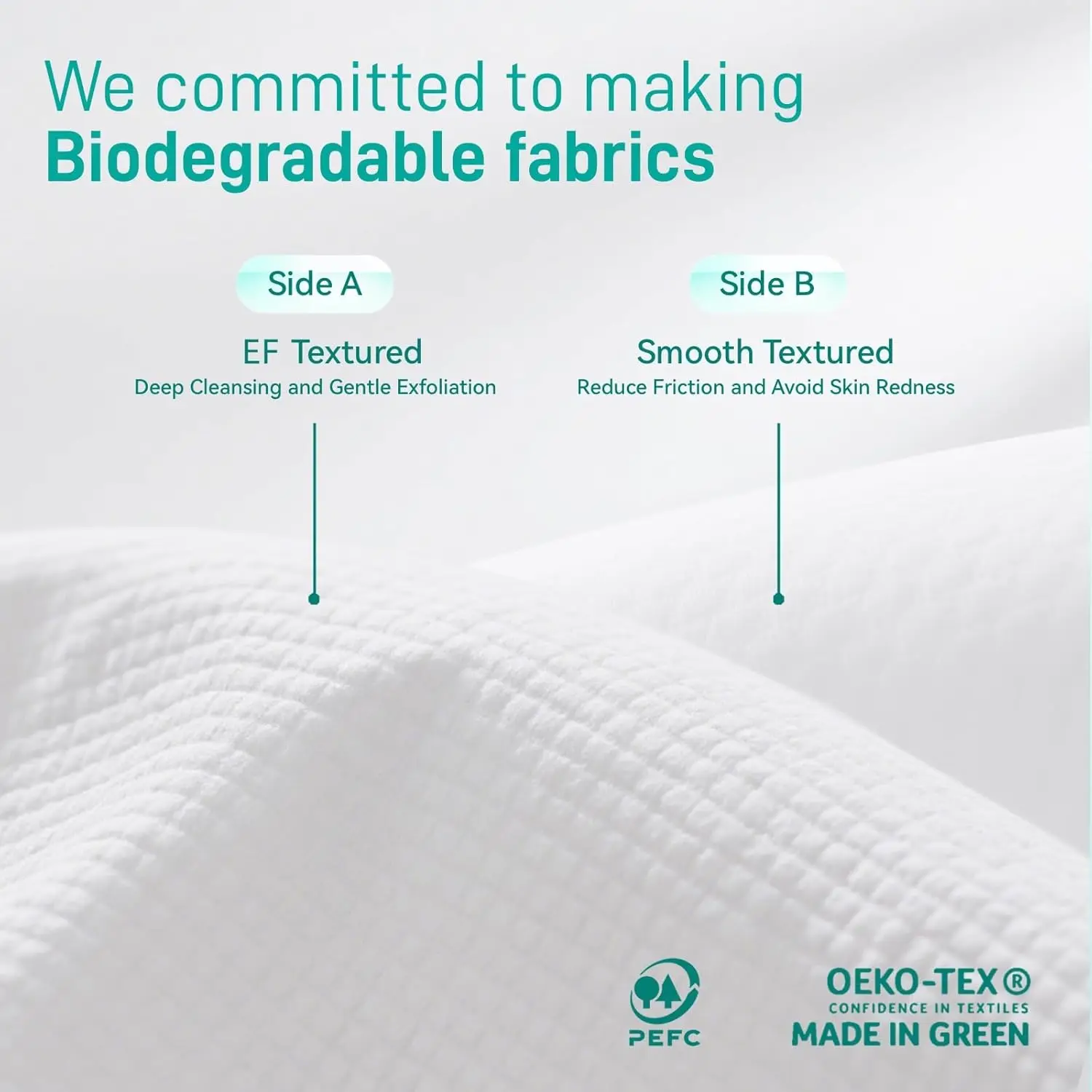 Face Towels 10x12 Disposable, Ultra Soft Makeup Remover Wipes, Thick Cleansing Towels 200 Count (4 Pack) - Image 3