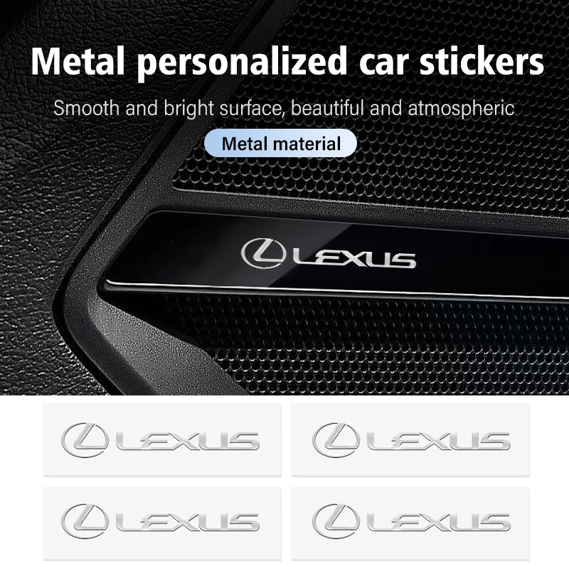 Metal Car Logo Emblem Decal Anywhere Stickers Decor Accessories For Lexus UX250h RX450h CT200h RX400h NX300h RX350 RX300 GX470