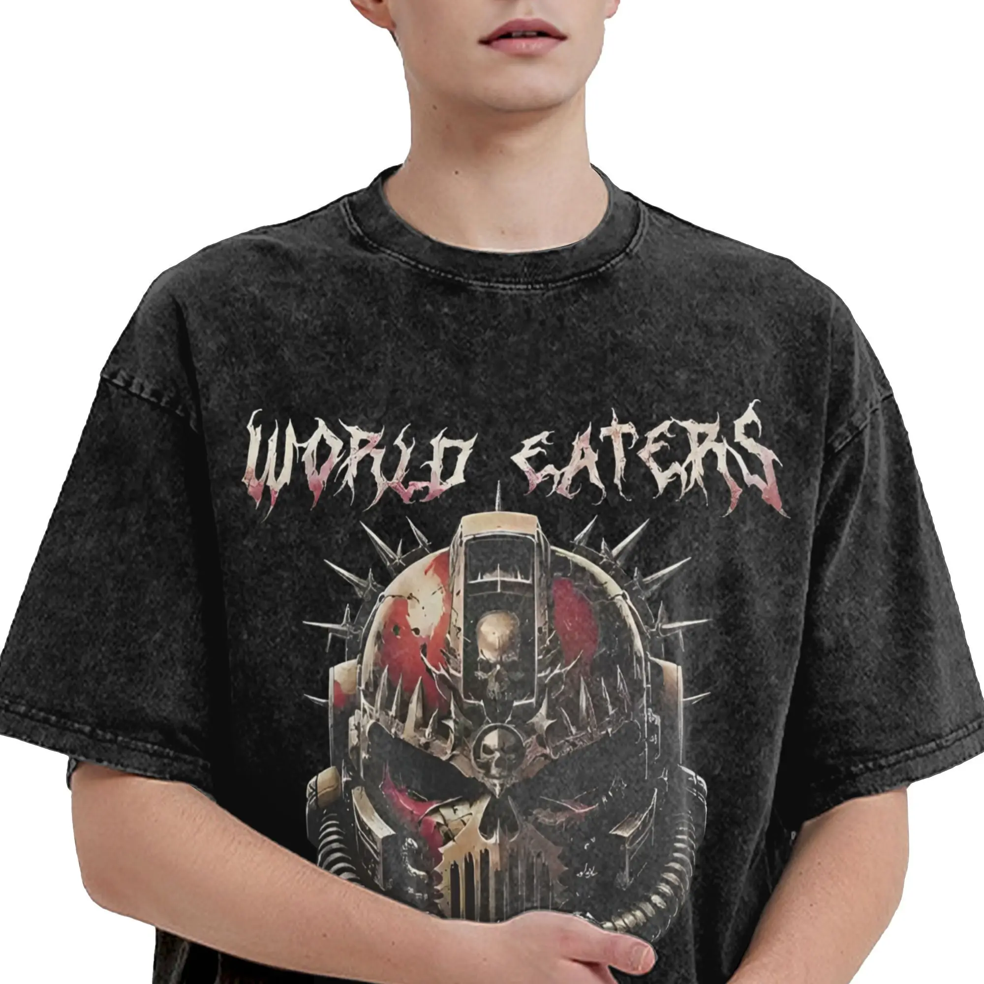 تي شيرت بسيط من World Eaters Ultramarines Titus W-Warhammer 40k Victrix Guard محب تي شيرت للرجال بنمط كلاسيكي تي شيرت علوي