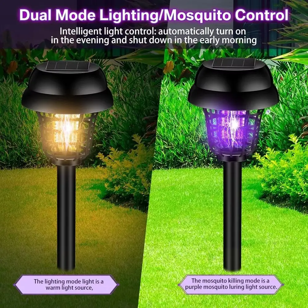 Solar Powered Solar Lawn Lights Warm Light Soft Light Outdoor Garden Lights Plug-in Design Energy Saving Atmosphere Lights