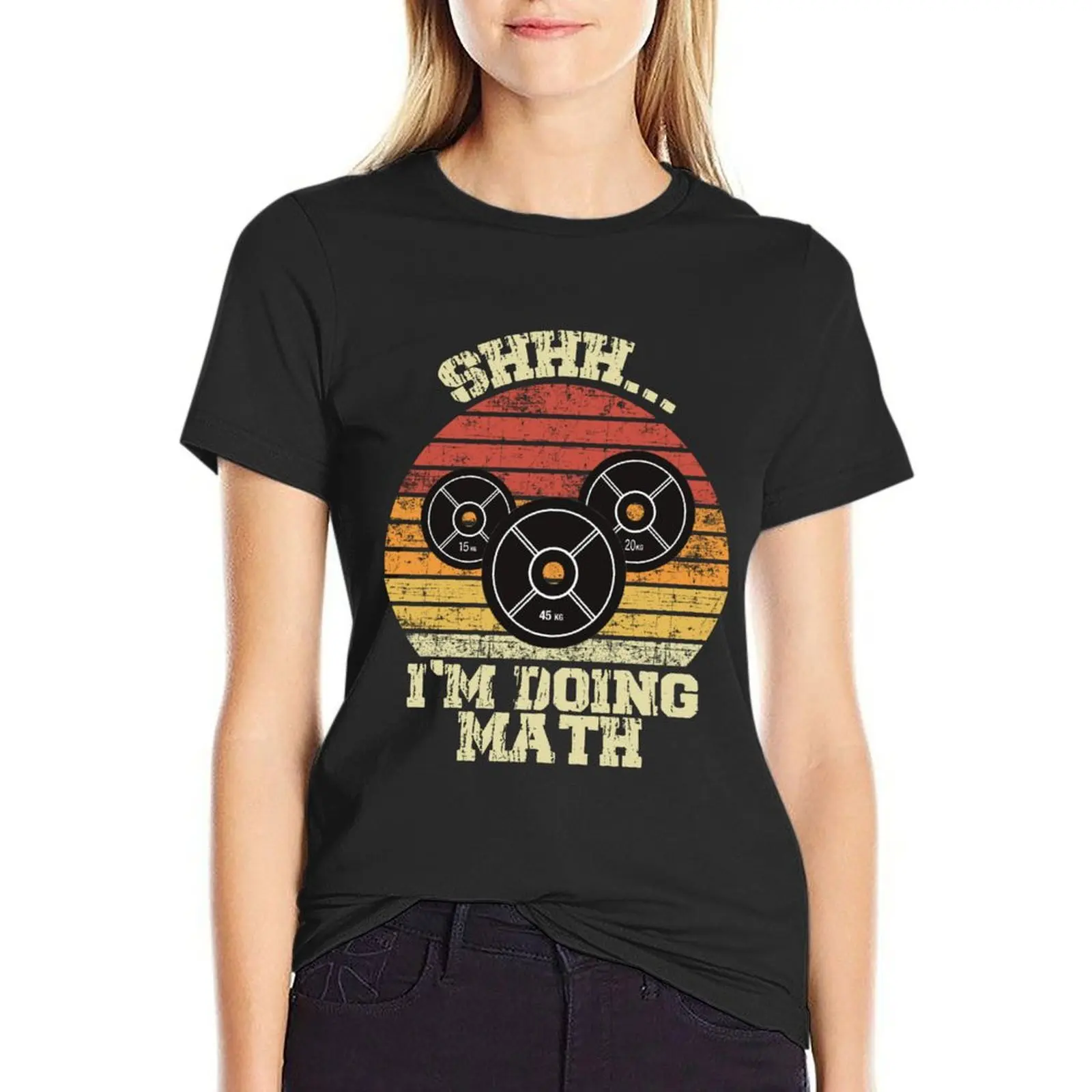 Shhh... I'm Doing Math T-Shirt summer clothes aesthetic clothes funny Women's summer blouses 2024