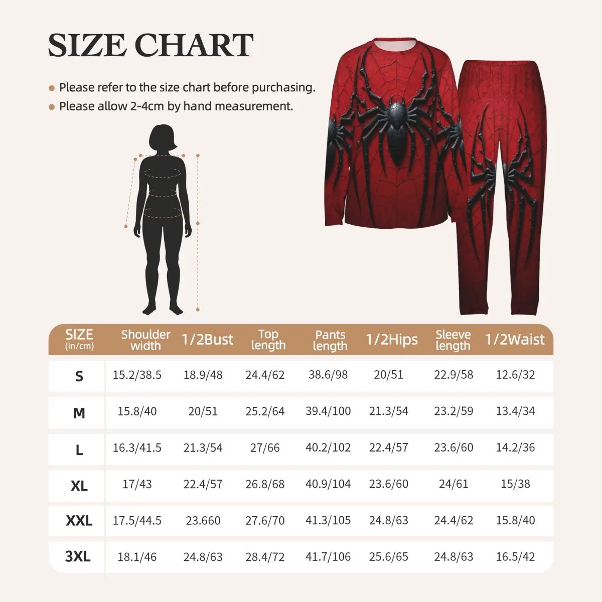 Spider And Web Round Neck Long Sleeves Nightdress for Sleeping Sleepshirts Women Soft Pajama Set Long Pants