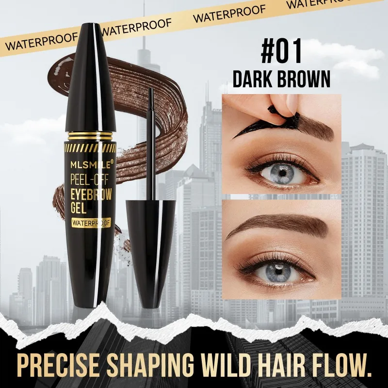 ثلاثية الأبعاد تقشر الحاجب جل مقاوم للماء لطخة برهان الطبيعية المظهر الحاجب التصفيح طوال اليوم ارتداء الحواجب الريشية لا إزالة فوضوي #6