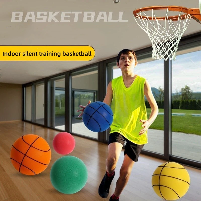 Bouncing Mute Ball Indoor Silent Basketball 21/24/30cm Foam Basketball Silent Soft Ball Air Bounce Basket Ball Kids Toy