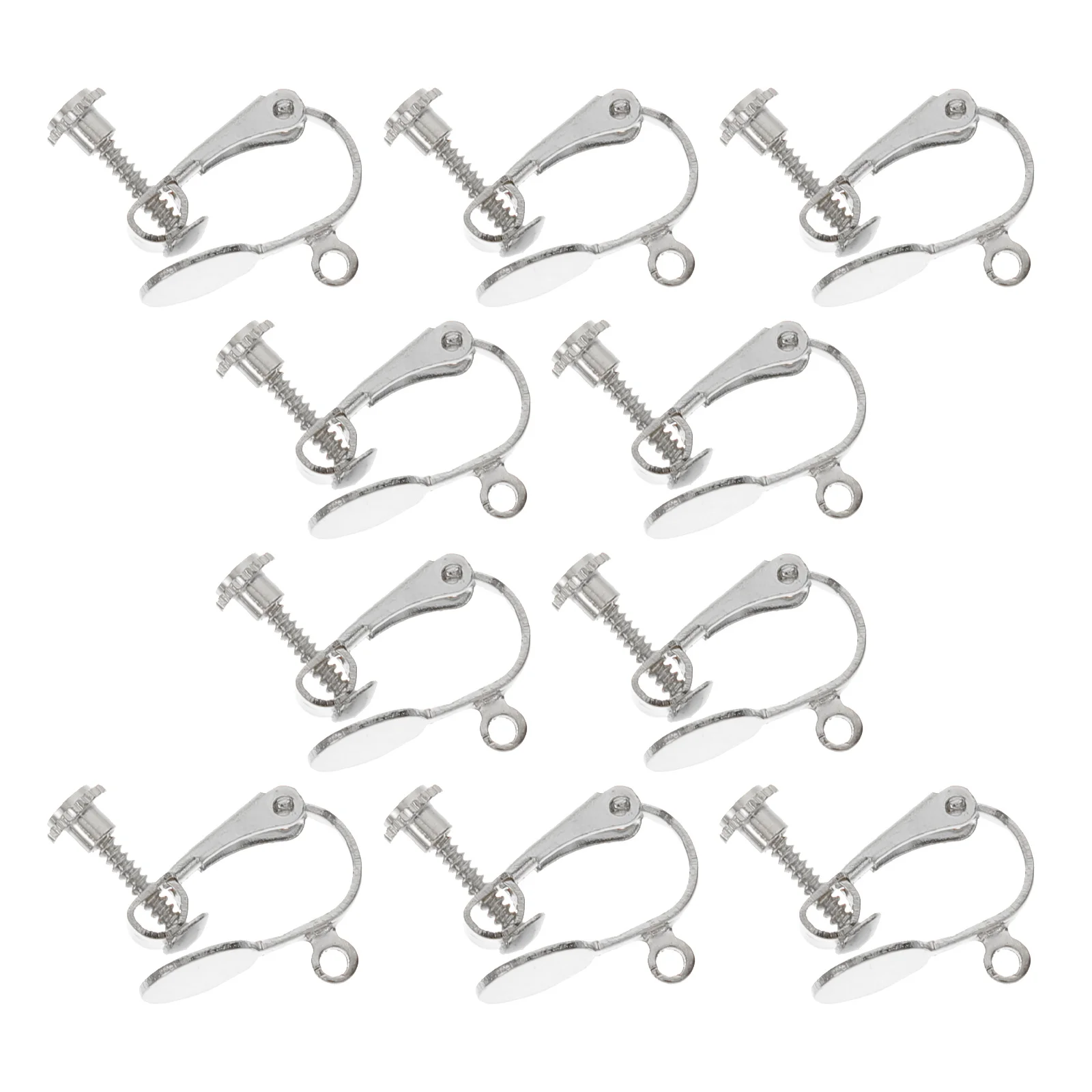 

10 Pcs Ear Clip Accessories Earrings Parts Jewelry Making Findings Supplies Component Clip-on