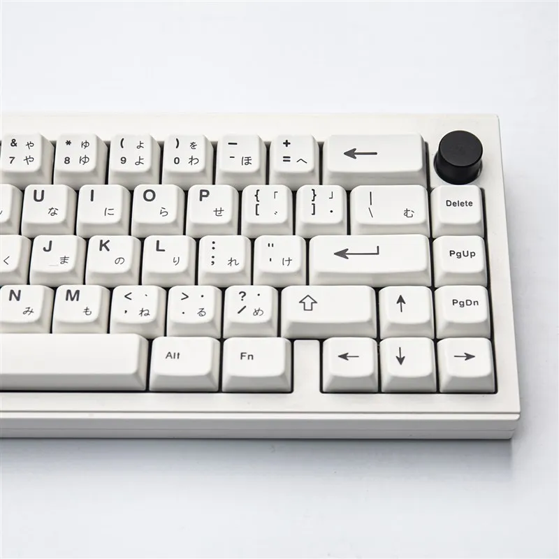 White Japanese PBT68 sublimation  keyboard keycaps
