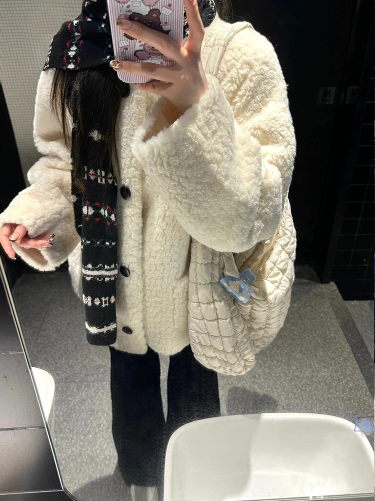 เสื้อแจ็คเก็ตขนแกะสำหรับผู้หญิง แบบคาร์ดิแกน ความยาวครอป ตัดสั้นลง ขนาดลดลง ปรับขนาดให้เล็กลง ลดขนาดพื้นที่ รุ่น GF