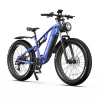 Duotts 26 Inch Electric Fat Tire Ebike 48V 20AH Lithium Battery 80 NM Brushless Motor Double Suspension Sports Bike Frame