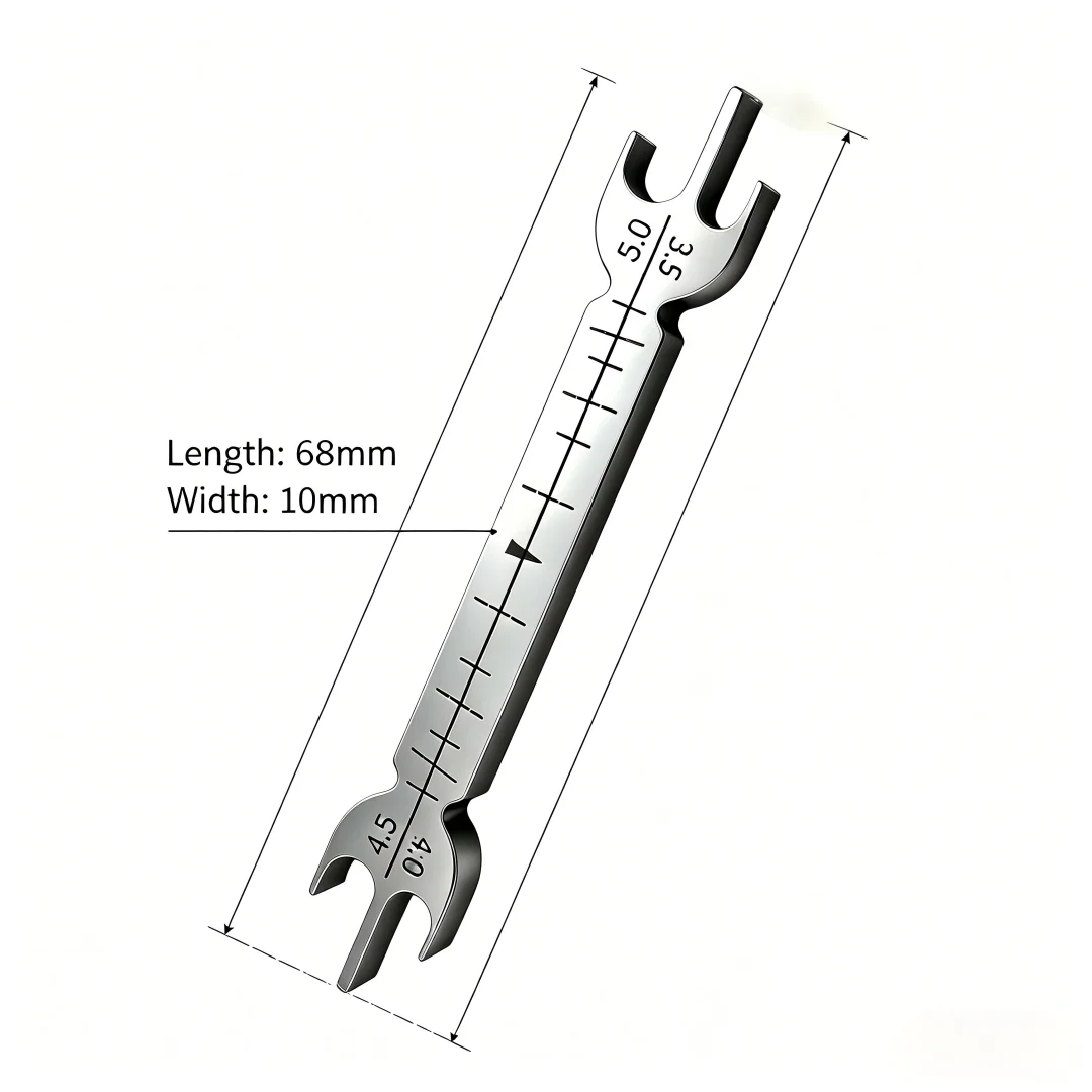 Dental Orthodontic Pole-like Bracket Positioning Gauge 68mm*10mm Double Ended Locator  High Precision Placement Dentist