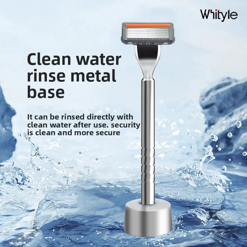 ماكينة حلاقة أمان جديدة للرجال تتراوح من خفيفة إلى قوية مع إعدادات غير قابلة للتعديل مصنوعة من سبائك الزنك تتضمن 10 شفرات