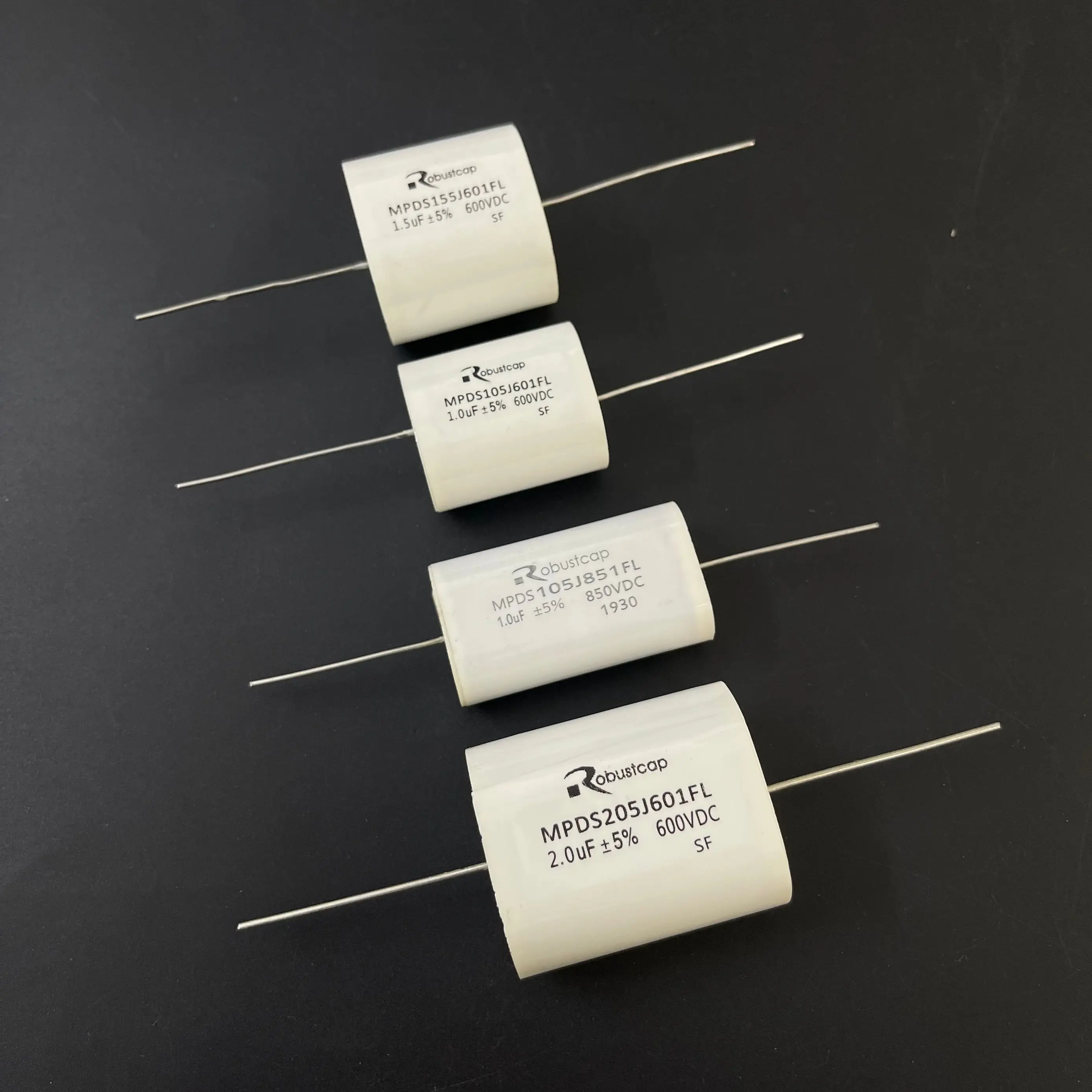 Original axial IGBT absorption capacitors 850V 1UF, 1.5UF, 2UF, 600V thick copper pin absorption non-inductive capacitors