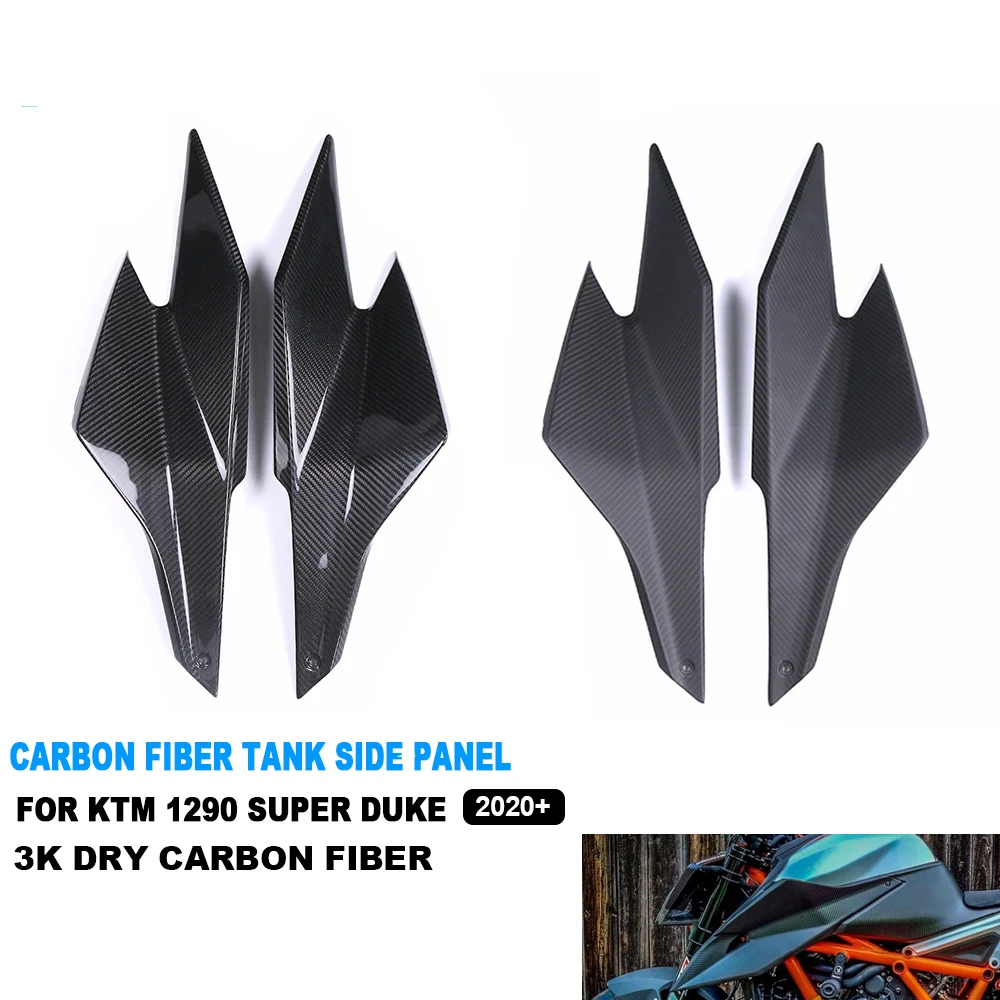 1290 Super Duke 3K Dry Carbon Fiber Motorcycle Front Fuel Tank Side Panel Fairing for KTM 1290 Super Duke R 2020+