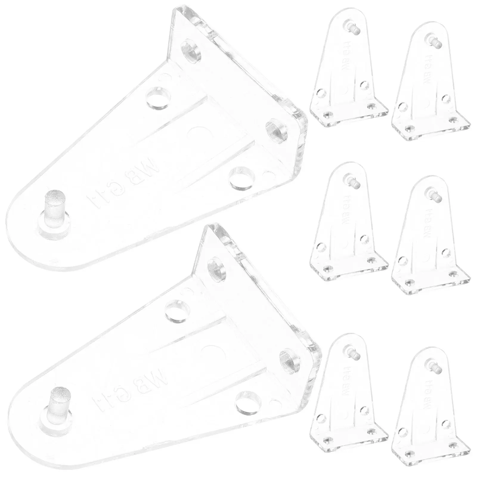 8Pcs Transparent Blind Hold Down Brackets Strong Blinds Bottom Hold Clips Replacement Parts for Horizontal Blinds Curtains