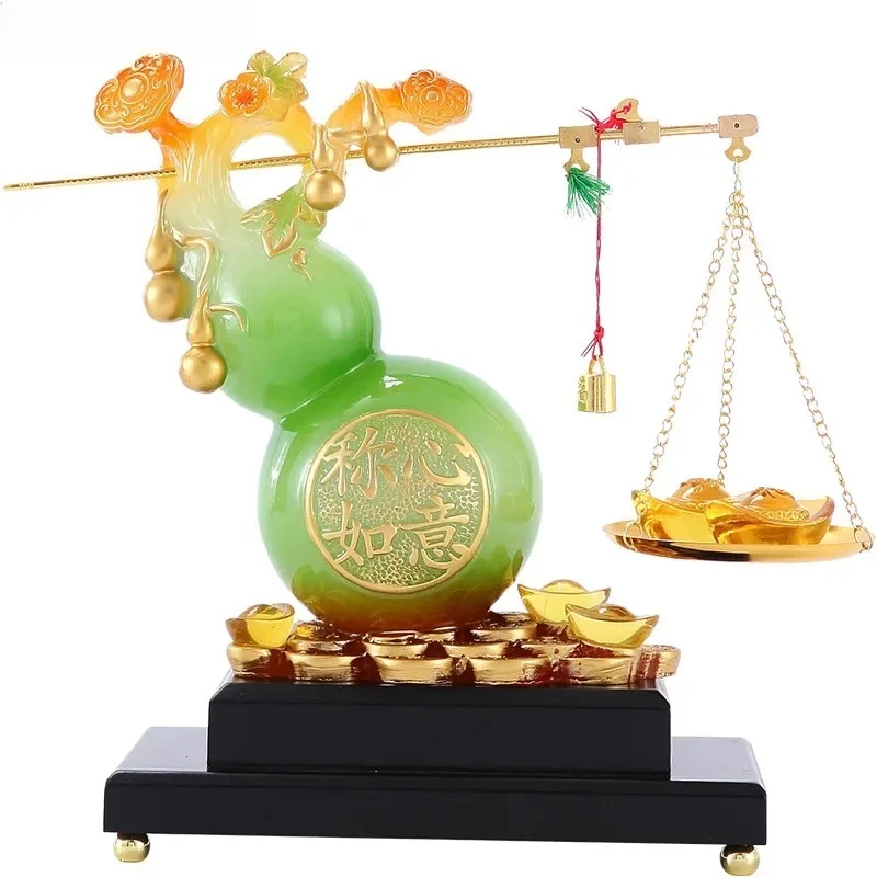 1PCS resin plant ornaments modern and simple gourd ornaments wine cabinet living room entrance front desk high-end gifts