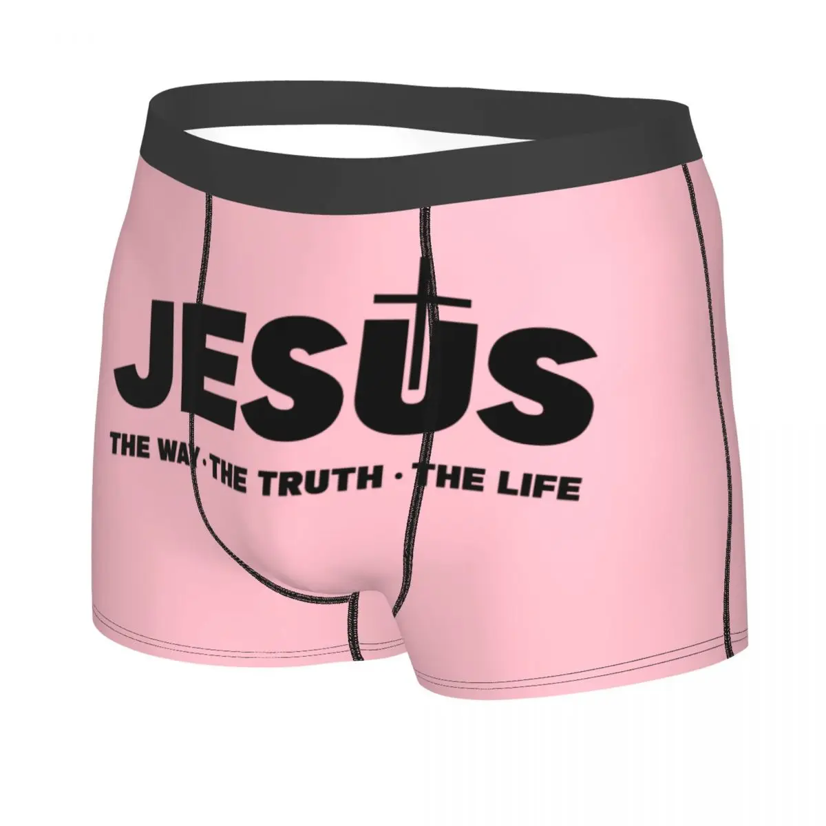 Custom Jesus Boxer Shorts For Homme 3D Print Religion Cross Christian Faith Underwear Panties Briefs Breathable Underpants