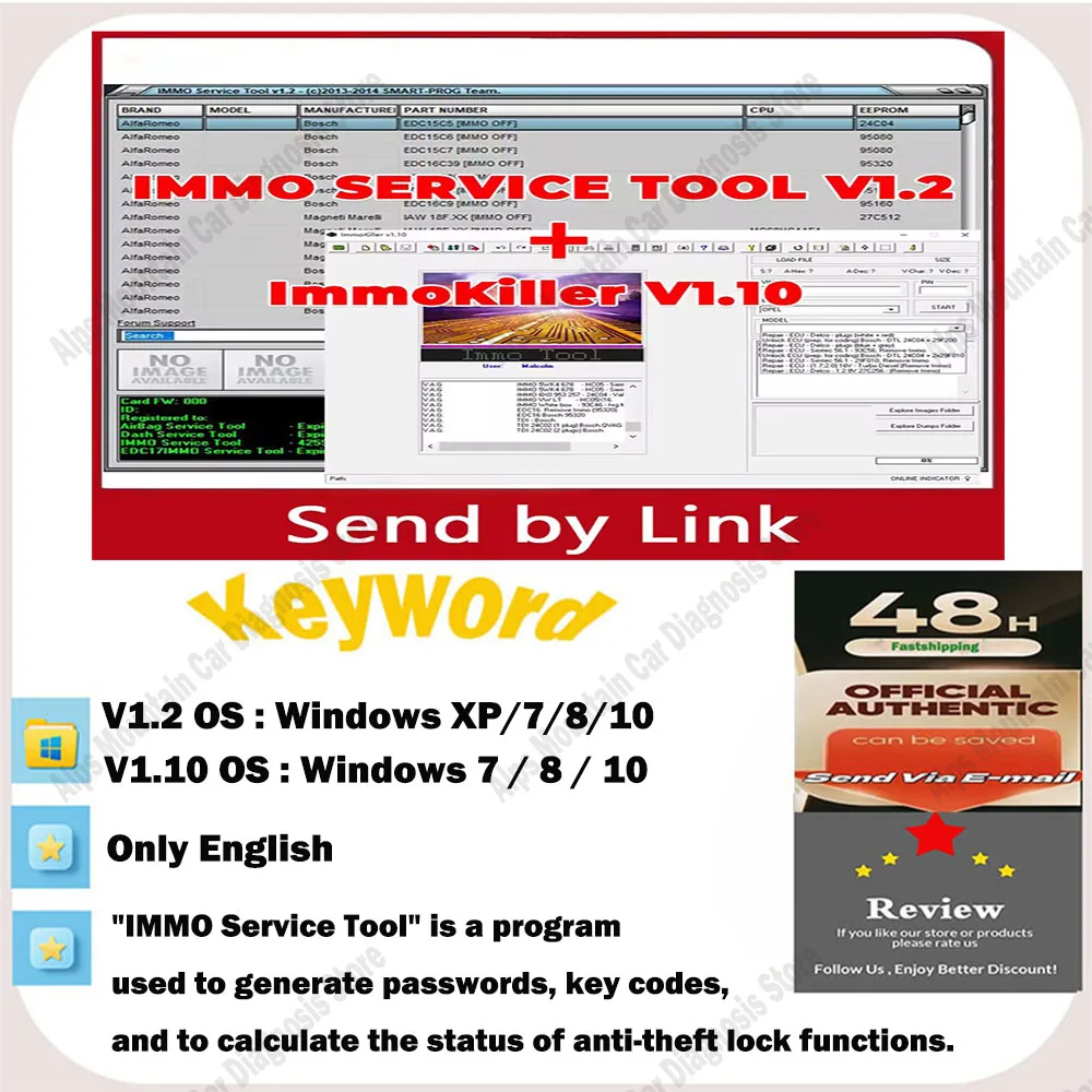 

Новейшее программное обеспечение для ремонта автомобилей ImmoKiller V1.10, программатор ECU, инструмент обслуживания IMMO V1.2, новое программное обеспечение IMMO 2-в-1 для безопасности автомобиля