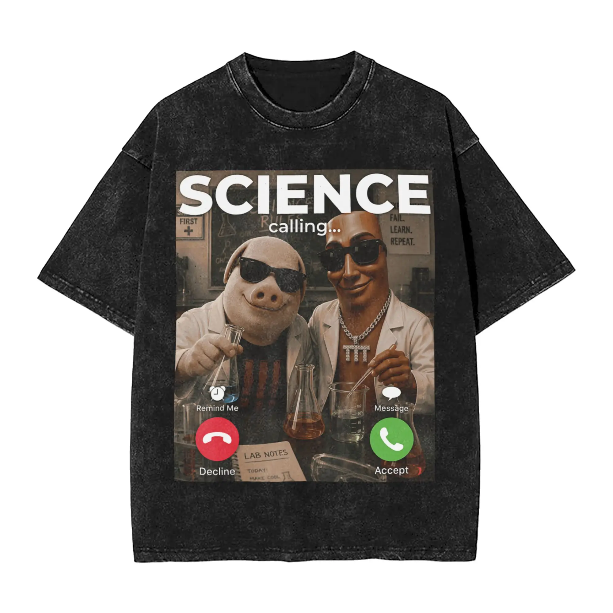 Lab Experiment Bros Tung Sahur John Pork Science Lab Meme T Shirt Fashion T Shirts Short Sleeve Y2K Tops Beach Casual Clothes