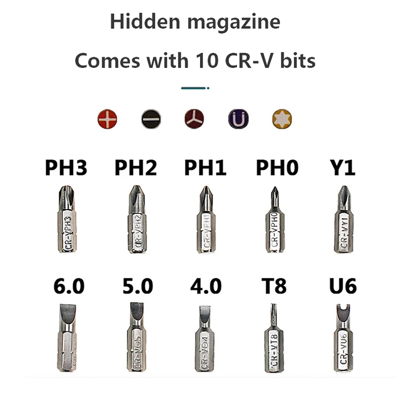 Precision Ratchet Screwdriver Bit Set Magnetic Screwdrivers Kit 1/4 Inch Inside Hexagon Adjustable Angle Household Repair Tools