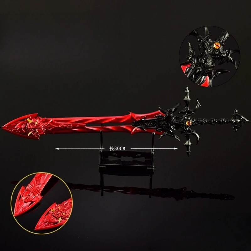 30 centimetri Anima Terra Polvere Cuore Asura Demone spada Anime Periferico katana armi Modelli Giocattolo Coltello Desktop Ornamenti Ragazzi Giocattoli Regali
