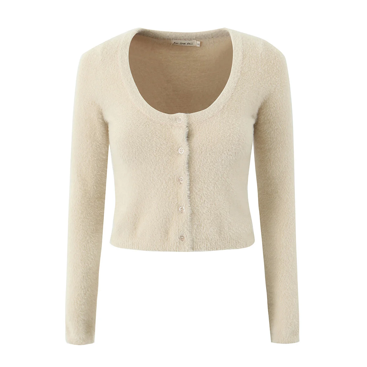 Sexy cardigan women korean fashion vintage knit cropped sweaters women long sleeve top knitted button up crochet top mohair